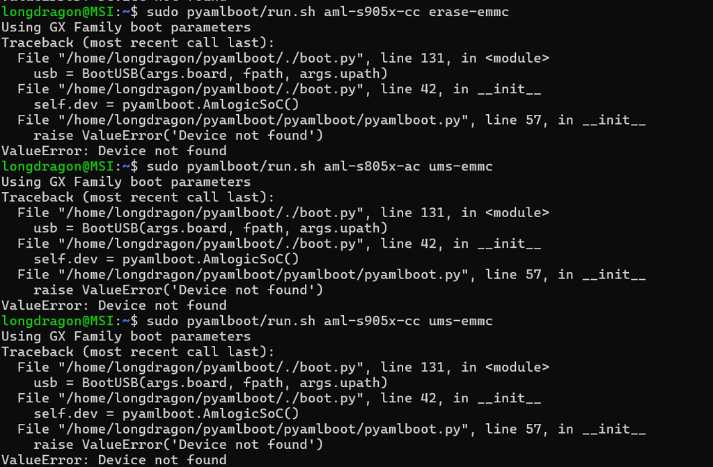 Need help with s905cc USB booting Boot Libre Computer Hub